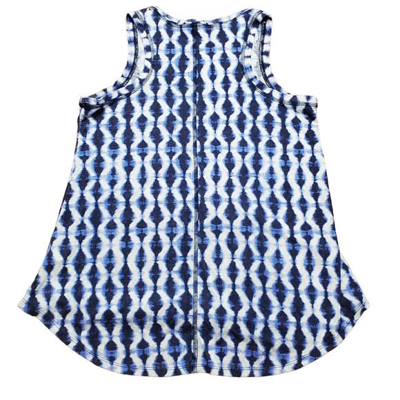 Athleta Breezy Tank Top S Blue Abstract Print Sleeveless Athleisure Women's - Picture 4 of 13